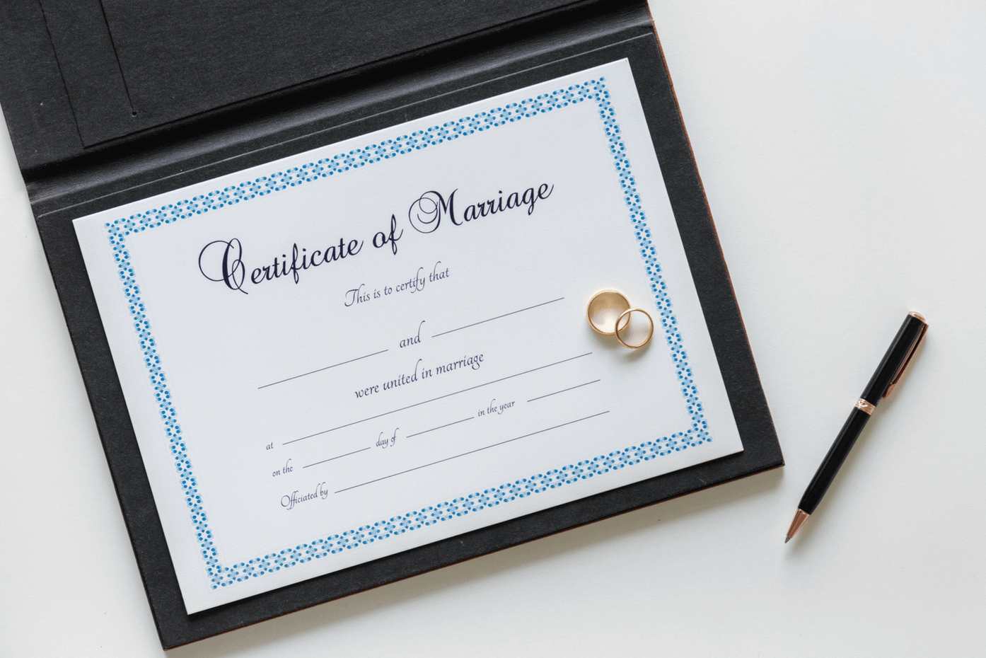 Certificate of marriage