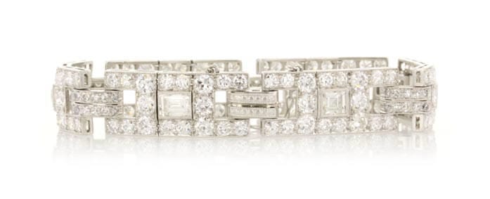 Art Deco baguette bracelet