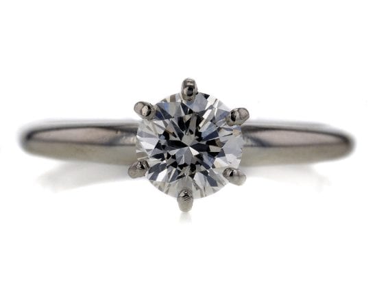 Classic solitaire engagement ring