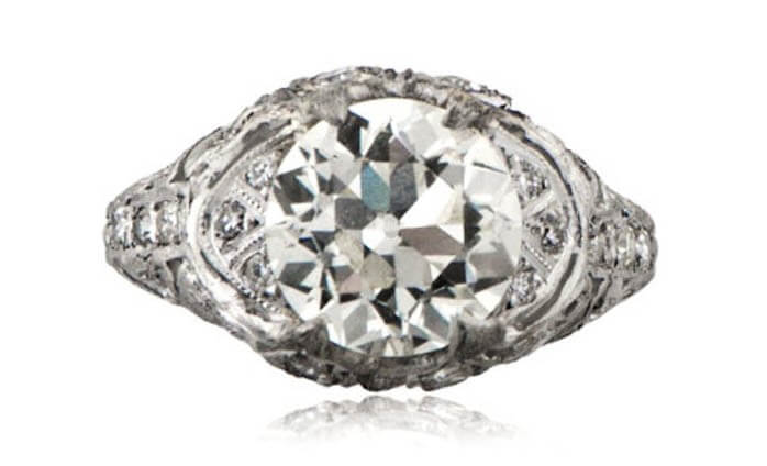 Art Deco Engagement Ring from M. Khordipour.