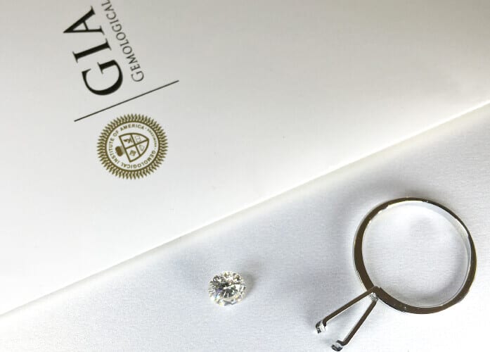 GIA grading report.