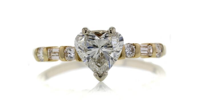 1.29 CT Heart Cut Solitaire Ring sold at Worthy for $2,844