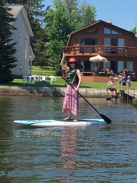 I love to exercise, especially paddle boarding.