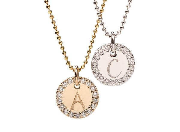 Diamond Initial Charms by Alexis Kletjian