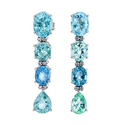 Blue Tourmaline Drop Earrings