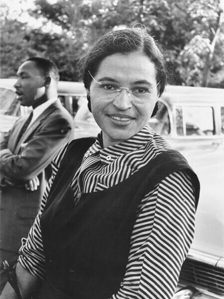 Rosa Parks with Dr. Martin Luther King jr. (ca. 1955)