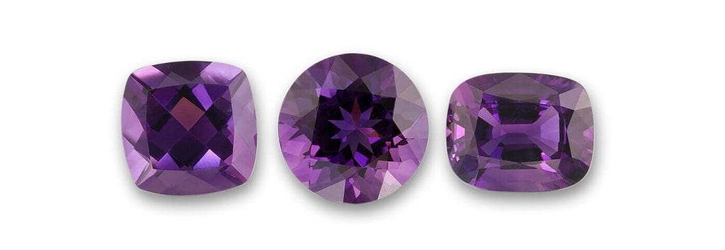 cut amethyst stones