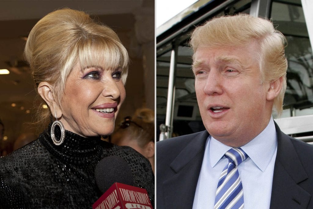 Left: Ivana Trump. Photo credit: lev radin / Shutterstock.com. Right: Donald Trump. Photo credit: Tinseltown / Shutterstock.com