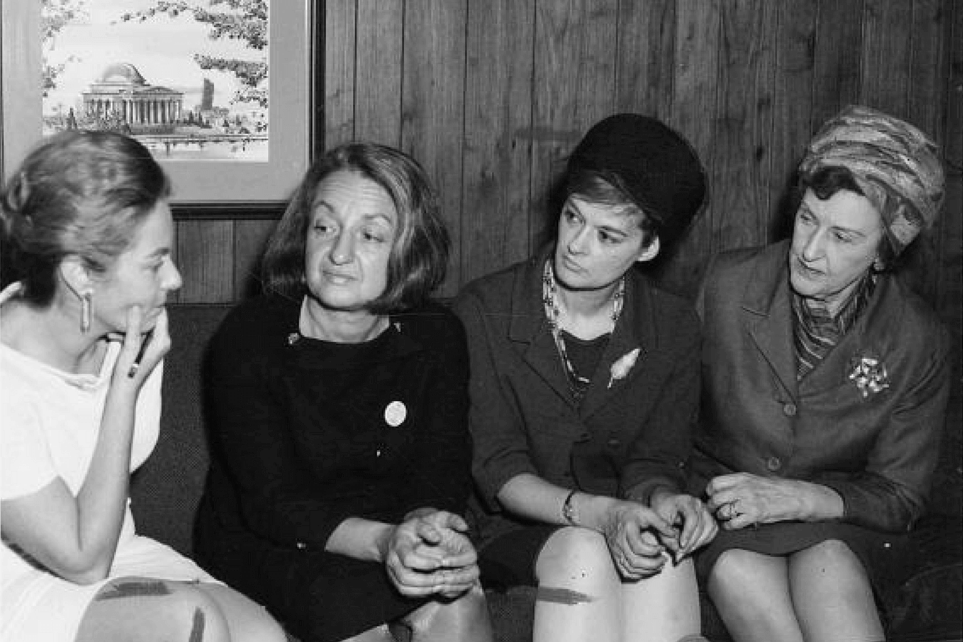 National Organization for Women (NOW) leaders meet in 1968.