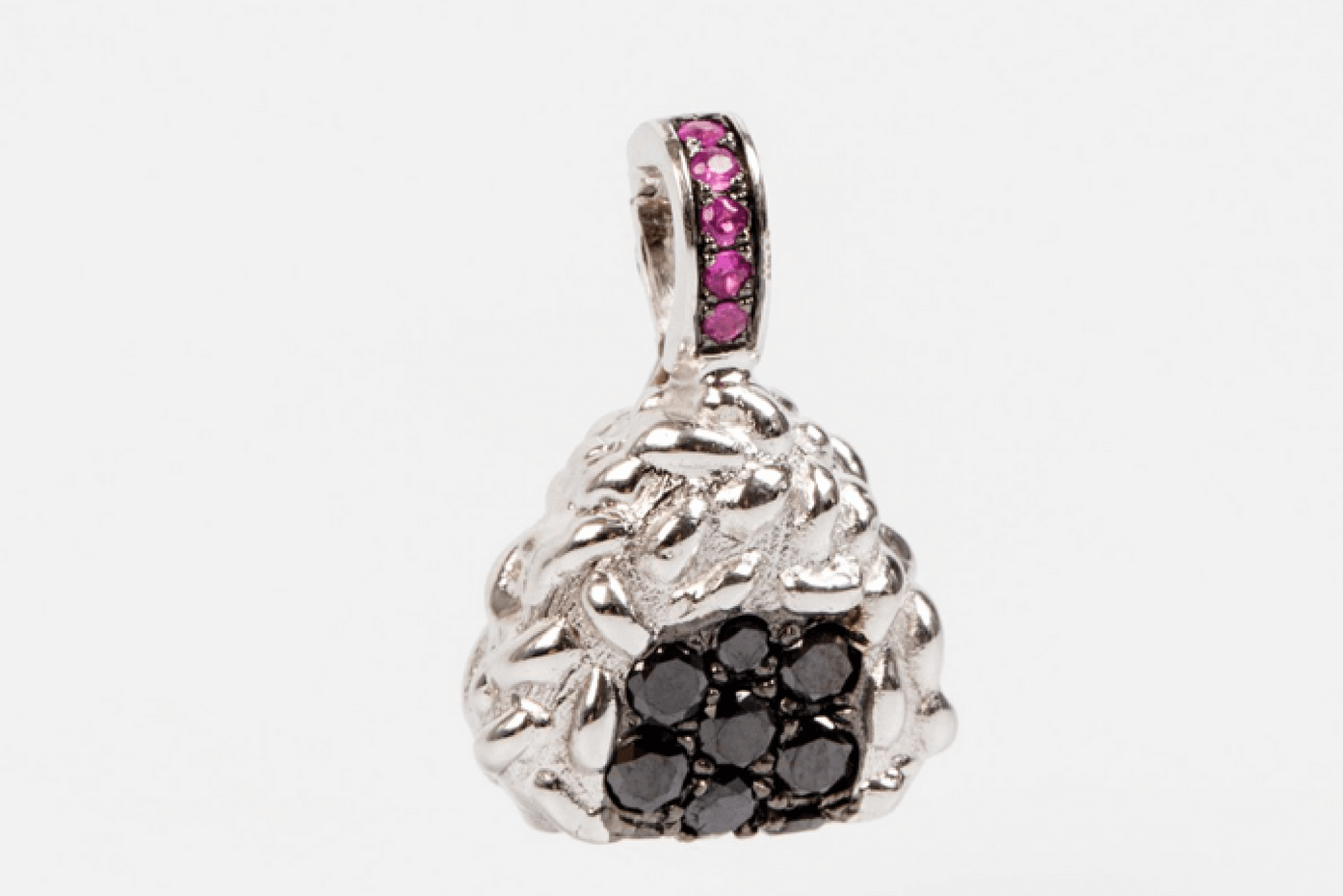 Onigiri charm with black diamond