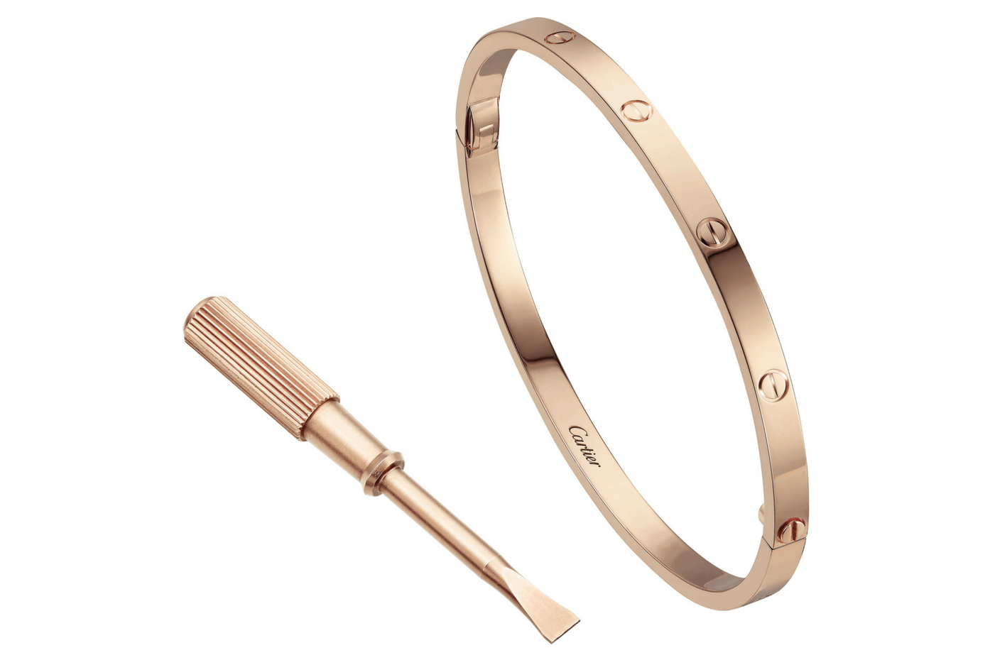 Love bracelet in rose gold from Cartier