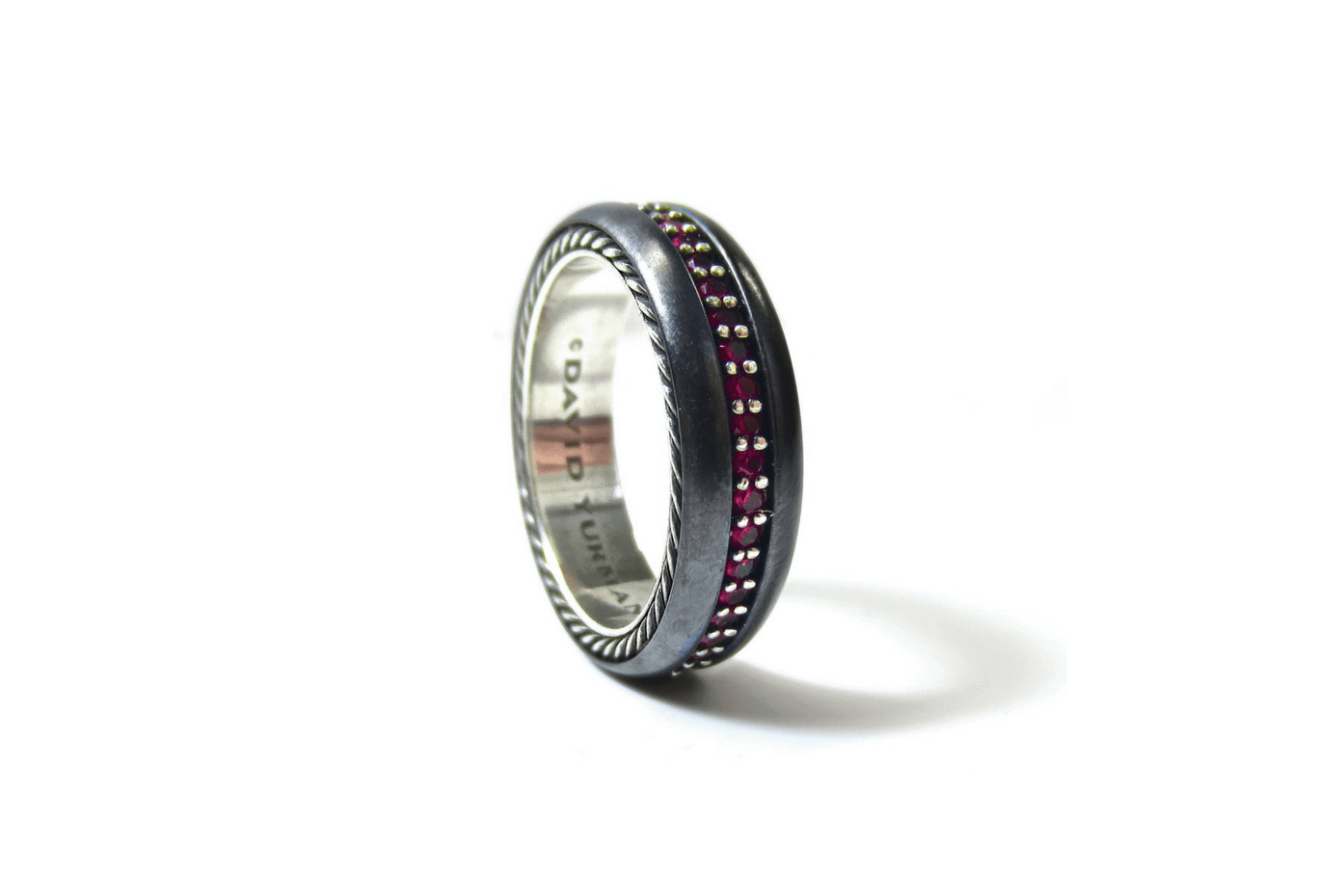 Streamline wide band ring with black titanium from David Yurman