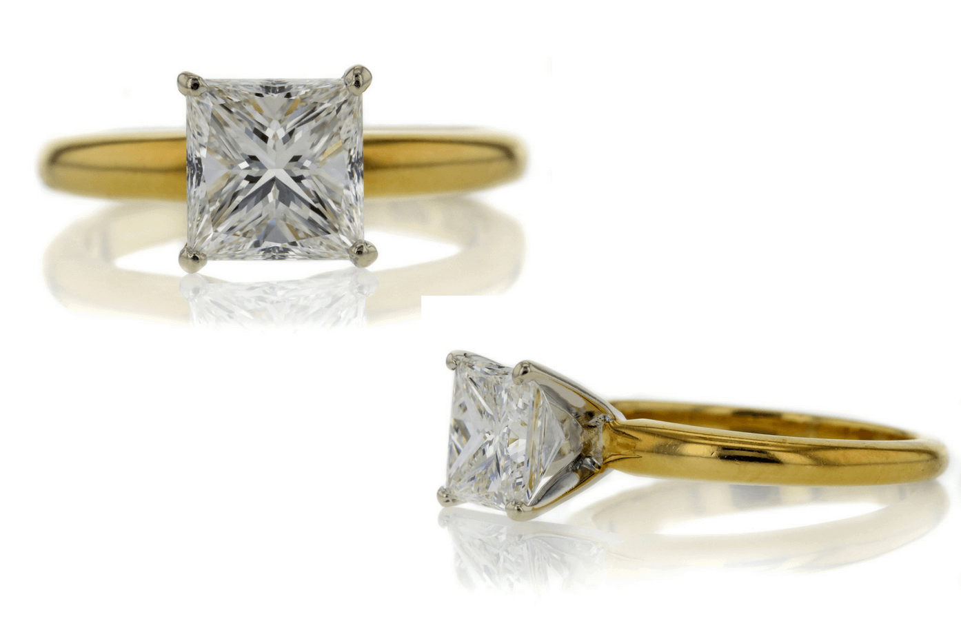 2.06 CT PRINCESS CUT SOLITAIRE RING