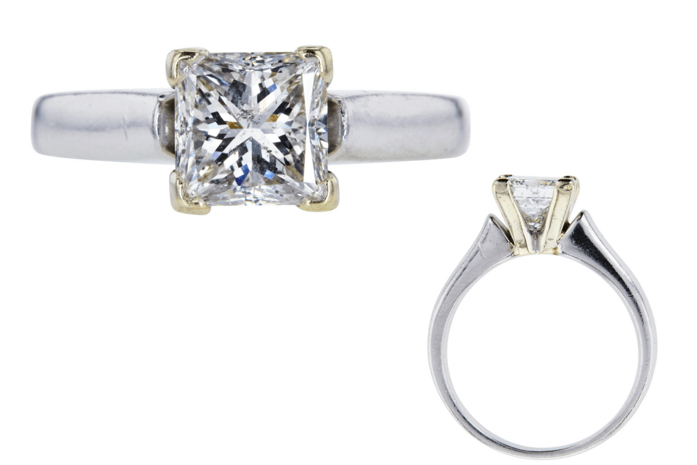 2.00 CT PRINCESS CUT SOLITAIRE RING