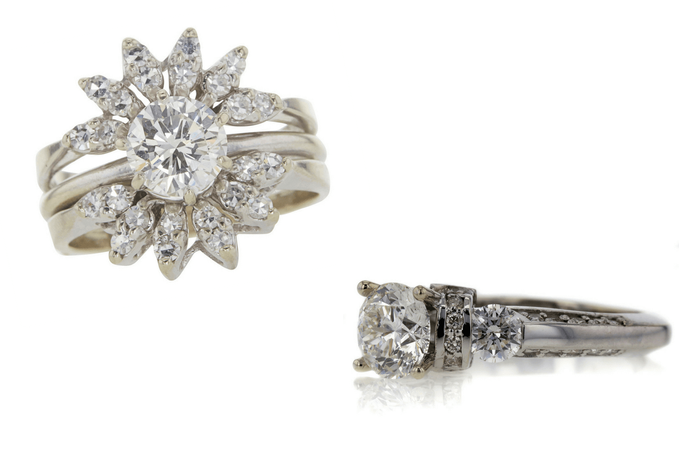 Left - Art Deco Ring. Right - Art Deco Solitaire Ring