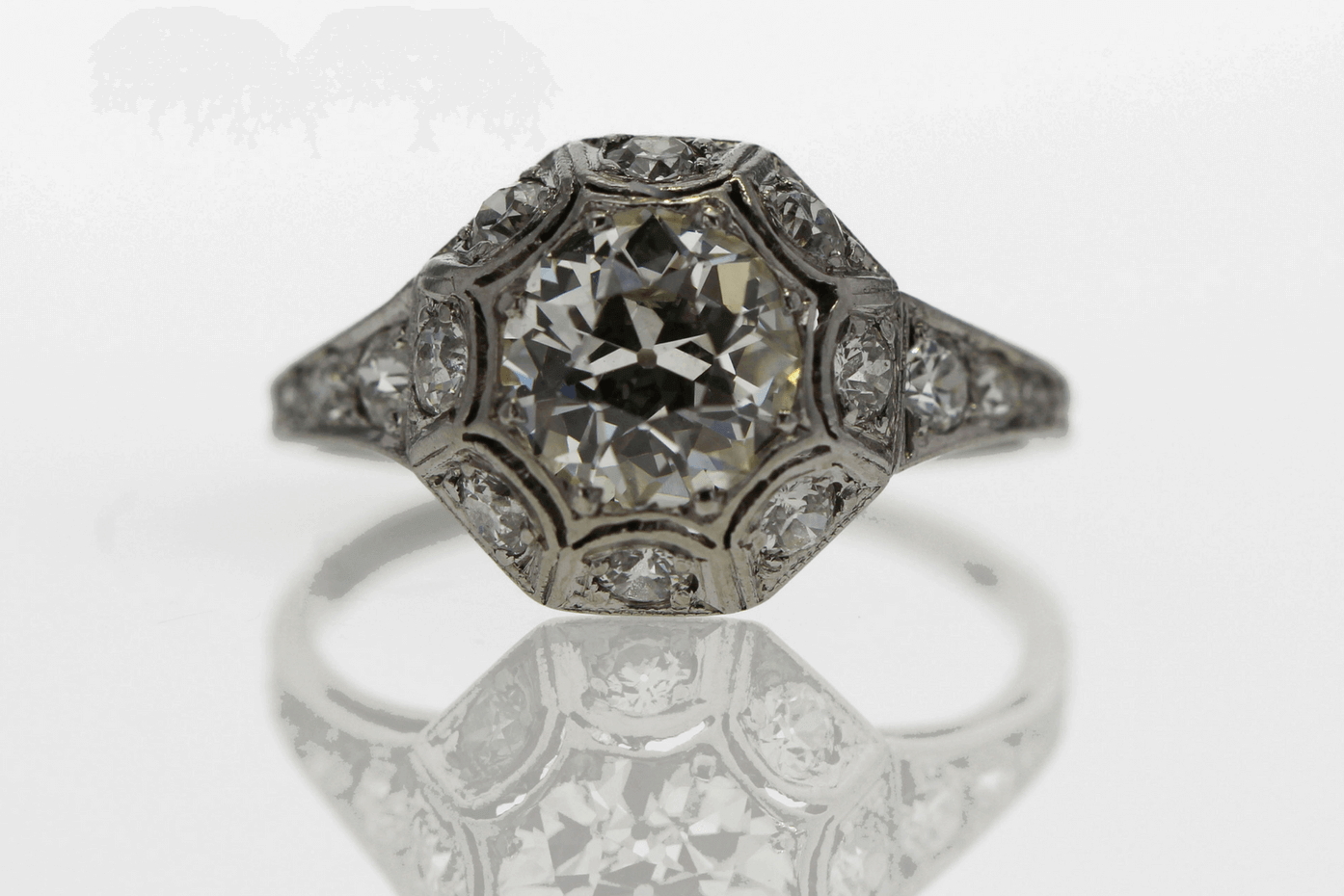 Antique European Cut Right Hand Ring