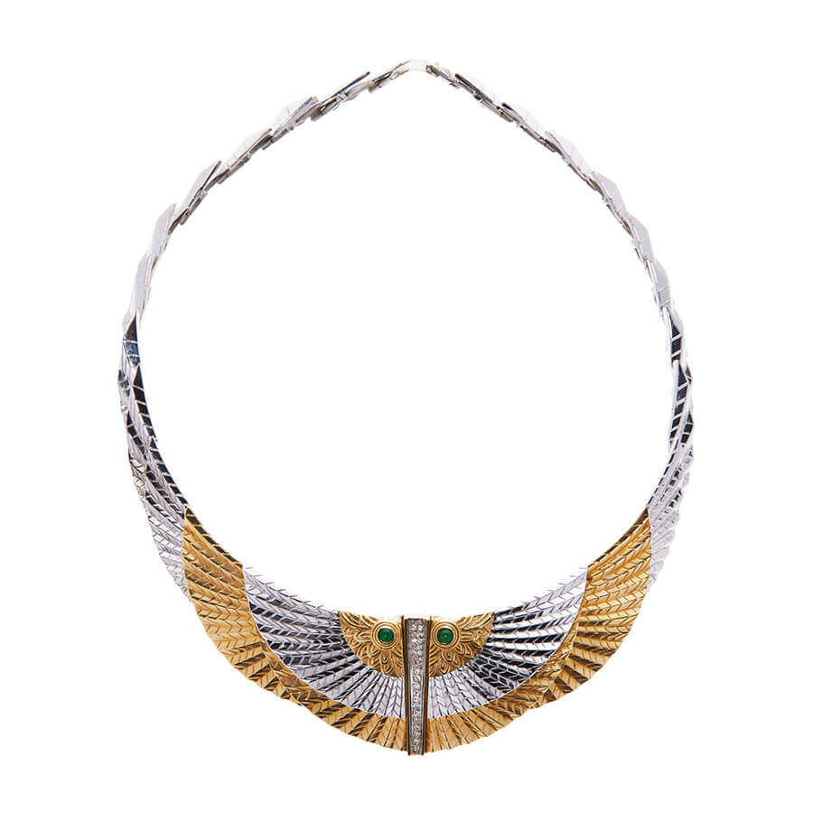 Antique round cut collar other necklace, sold at auction for $1,140.