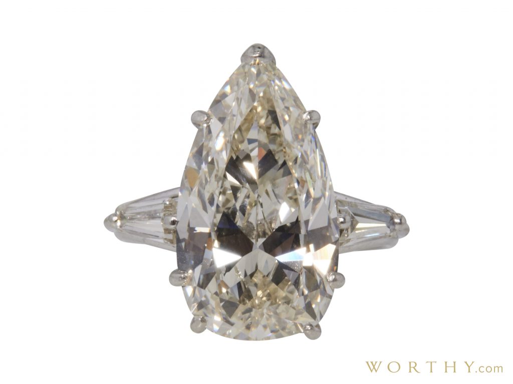  Pear Cut 3-Stone Ring