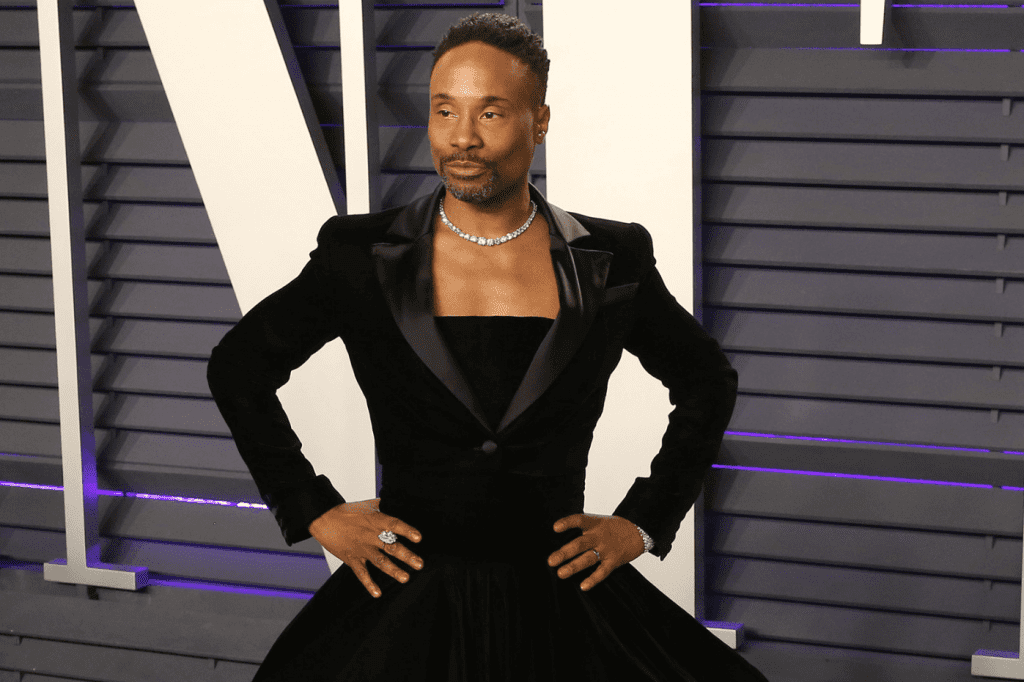 Billy Porter in an Oscar Heyman diamond necklace and ring