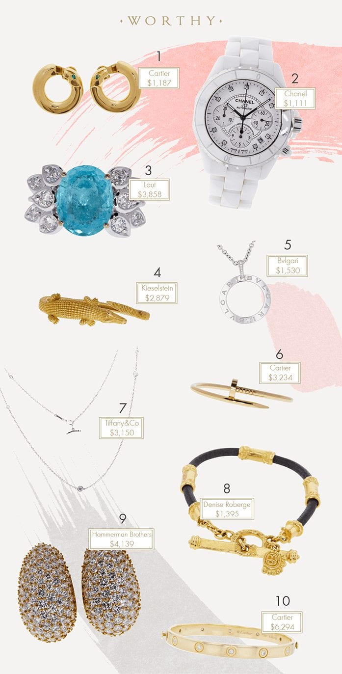 top jewelry Auctioned in August 2019