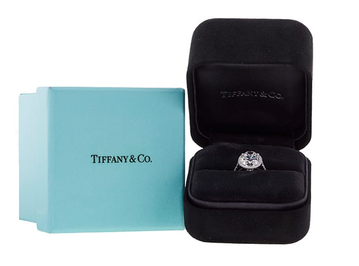 Tiffany Facets Small Jewelry Box in Tiffany Blue® Leather