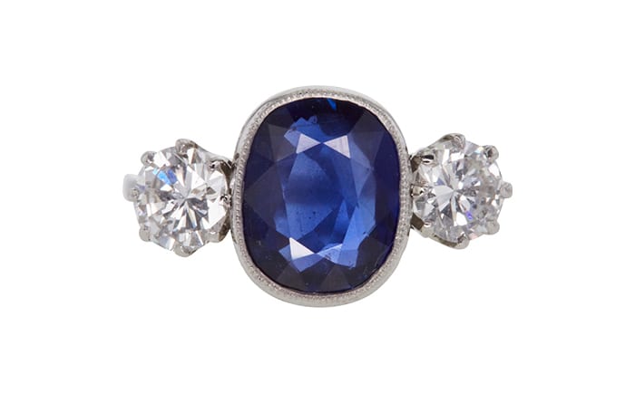 Sapphire and Diamond Ring