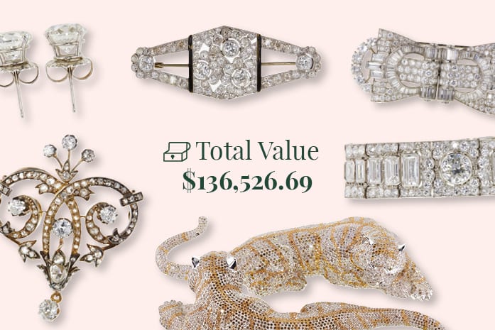 jewelry worth $136,526.69