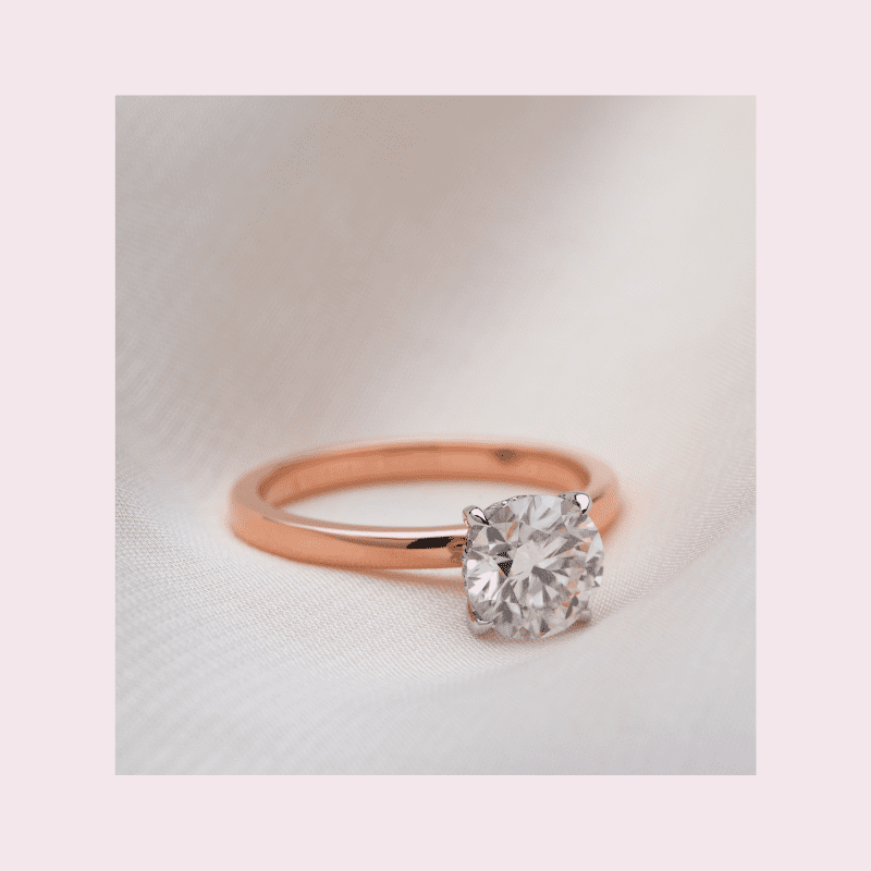 14K Fine Gold Ring, Diamond Crossover Engagement Ring – Diamond Origin